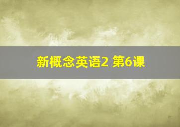 新概念英语2 第6课